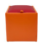 Taburet Box - imitatie piele portocaliu/rosu - 21895/21900