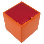Taburet Box - imitatie piele portocaliu/rosu - 21895/21900