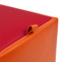 Taburet Box - imitatie piele portocaliu/rosu - 21895/21900