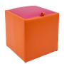 Taburet Box - imitatie piele portocaliu/roz - 21895/21896 Taburet Box - imitatie piele portocaliu/roz - 21895/21896