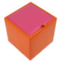Taburet Box - imitatie piele portocaliu/roz - 21895/21896 Taburet Box - imitatie piele portocaliu/roz - 21895/21896