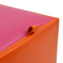 Taburet Box - imitatie piele portocaliu/roz - 21895/21896 Taburet Box - imitatie piele portocaliu/roz - 21895/21896