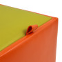Taburet Box - imitatie piele portocaliu/verde - 21895/21899 Taburet Box - imitatie piele portocaliu/verde - 21895/21899
