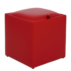 Taburet Box - imitatie piele rosu - 21900 Taburet Box - imitatie piele rosu - 21900