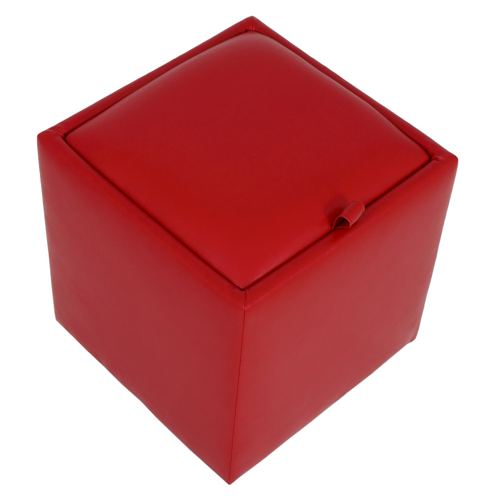 Taburet Box - imitatie piele rosu - 21900 Taburet Box - imitatie piele rosu - 21900