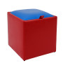 Taburet Box - imitatie piele rosu/albastru - 21900/21898 Taburet Box - imitatie piele rosu/albastru - 21900/21898