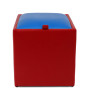 Taburet Box - imitatie piele rosu/albastru - 21900/21898 Taburet Box - imitatie piele rosu/albastru - 21900/21898