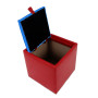 Taburet Box - imitatie piele rosu/albastru - 21900/21898 Taburet Box - imitatie piele rosu/albastru - 21900/21898