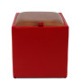 Taburet Box - imitatie piele rosu/coniac - 21900/8070 Taburet Box - imitatie piele rosu/coniac - 21900/8070