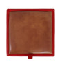Taburet Box - imitatie piele rosu/coniac - 21900/8070 Taburet Box - imitatie piele rosu/coniac - 21900/8070
