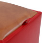 Taburet Box - imitatie piele rosu/coniac - 21900/8070 Taburet Box - imitatie piele rosu/coniac - 21900/8070