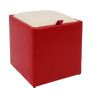 Taburet Box - imitatie piele rosu/crem - 21900/21834 Taburet Box - imitatie piele rosu/crem - 21900/21834