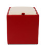 Taburet Box - imitatie piele rosu/crem - 21900/21834 Taburet Box - imitatie piele rosu/crem - 21900/21834