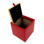 Taburet Box - imitatie piele rosu/galben - 21900/22168 Taburet Box - imitatie piele rosu/galben - 21900/22168