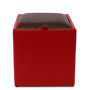 Taburet Box - imitatie piele rosu/maro - 21900/15611 Taburet Box - imitatie piele rosu/maro - 21900/15611