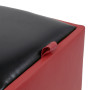Taburet Box - imitatie piele rosu/negru - 21900/21901 Taburet Box - imitatie piele rosu/negru - 21900/21901