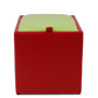 Taburet Box - imitatie piele rosu/verde - 21900/21899 Taburet Box - imitatie piele rosu/verde - 21900/21899