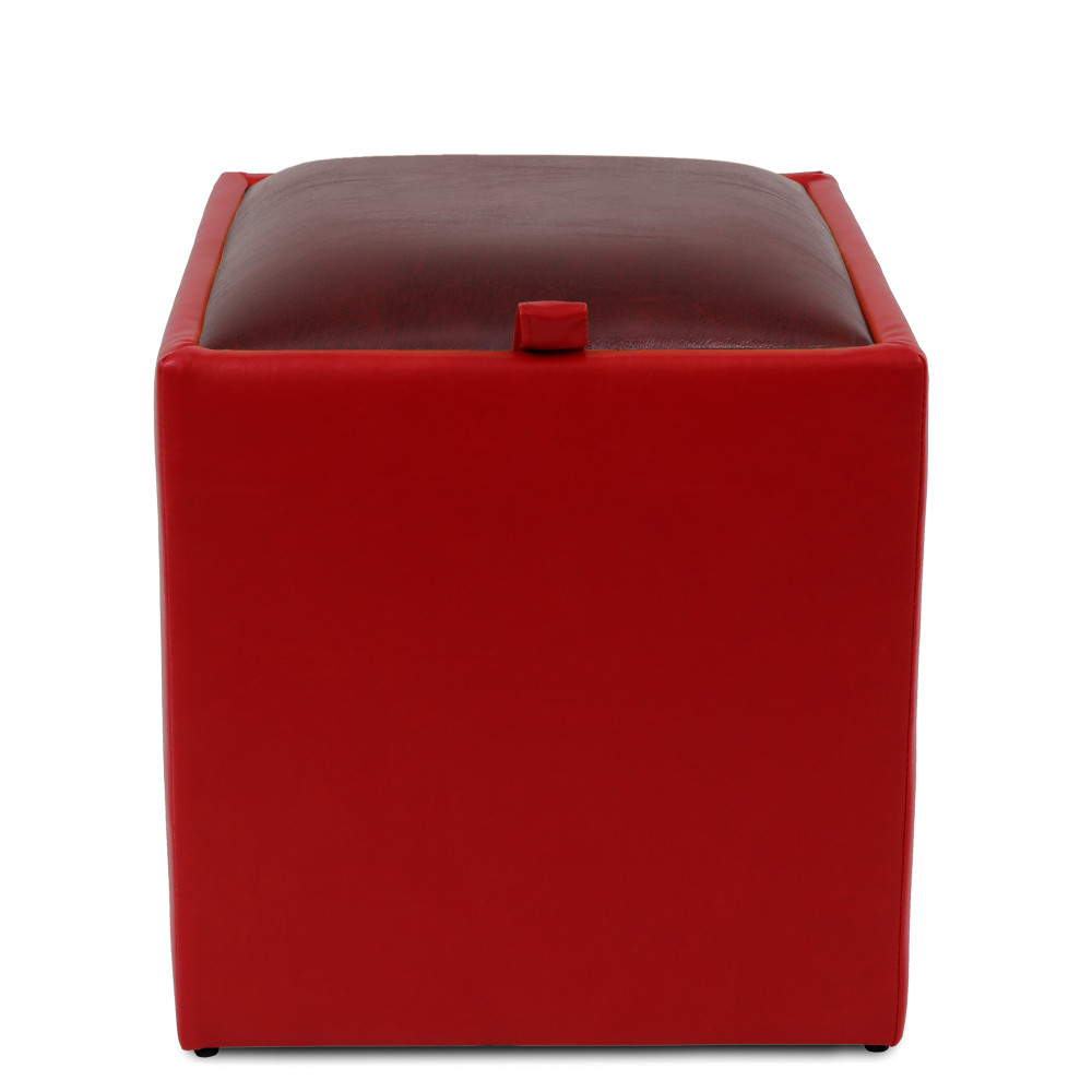 Taburet Box - imitatie piele rosu/bordo - 21900/21902 Taburet Box - imitatie piele rosu/bordo - 21900/21902