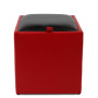 Taburet Box - imitatie piele rosu/wenge - 21900/21835 Taburet Box - imitatie piele rosu/wenge - 21900/21835