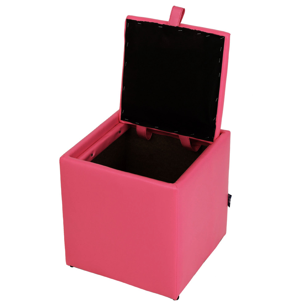Taburet Box - imitatie piele roz - 21896 Taburet Box - imitatie piele roz - 21896