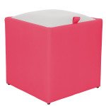 Taburet Box - imitatie piele roz/alb - 21896/21894