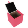 Taburet Box - imitatie piele roz/alb - 21896/21894 Taburet Box - imitatie piele roz/alb - 21896/21894