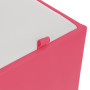 Taburet Box - imitatie piele roz/alb - 21896/21894 Taburet Box - imitatie piele roz/alb - 21896/21894