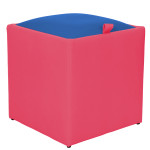 Taburet Box - imitatie piele roz/albastru - 21896/21898
