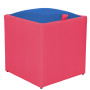 Taburet Box - imitatie piele roz/albastru - 21896/21898 Taburet Box - imitatie piele roz/albastru - 21896/21898