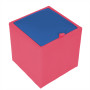 Taburet Box - imitatie piele roz/albastru - 21896/21898 Taburet Box - imitatie piele roz/albastru - 21896/21898