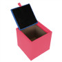 Taburet Box - imitatie piele roz/albastru - 21896/21898 Taburet Box - imitatie piele roz/albastru - 21896/21898