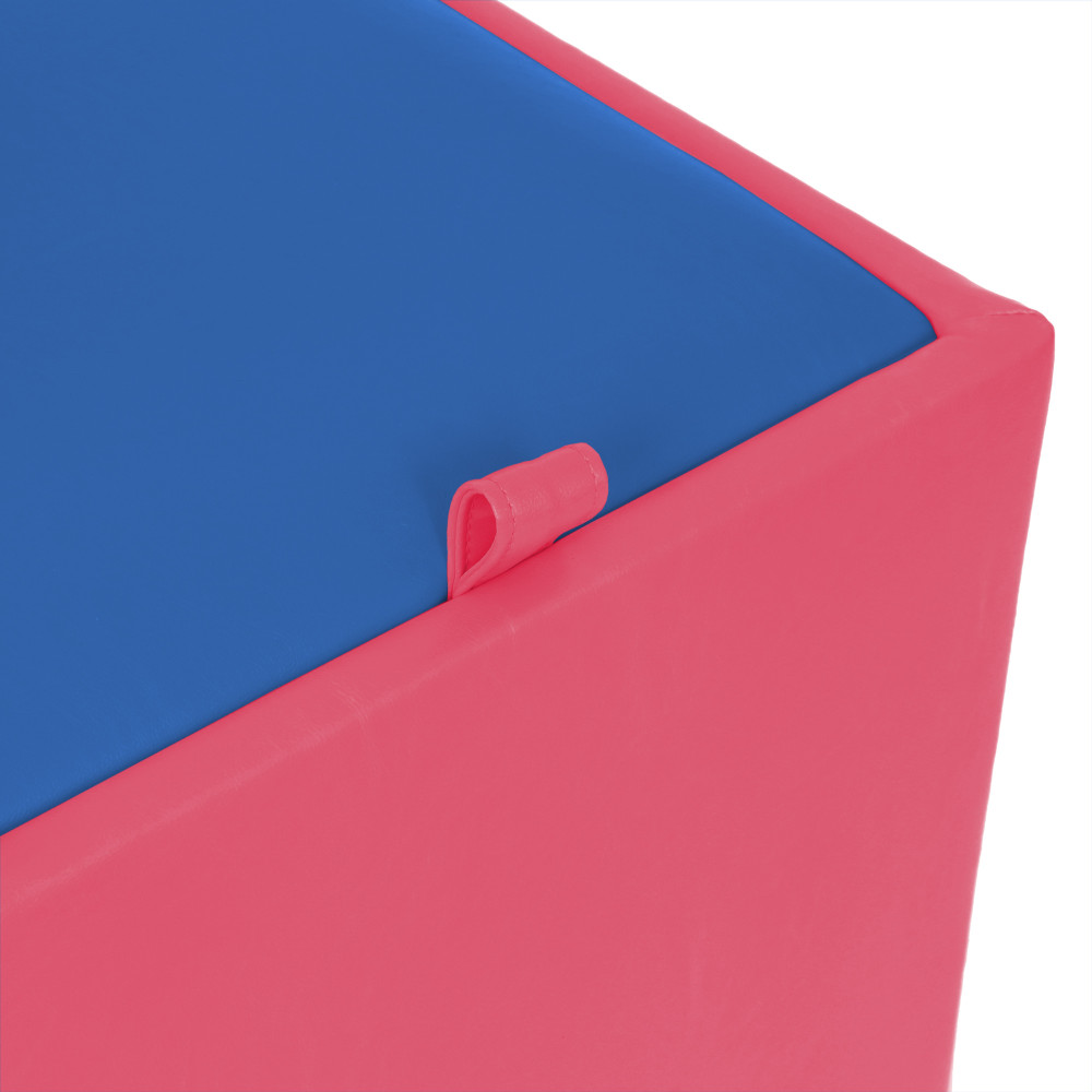 Taburet Box - imitatie piele roz/albastru - 21896/21898 Taburet Box - imitatie piele roz/albastru - 21896/21898