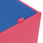 Taburet Box - imitatie piele roz/albastru - 21896/21898 Taburet Box - imitatie piele roz/albastru - 21896/21898