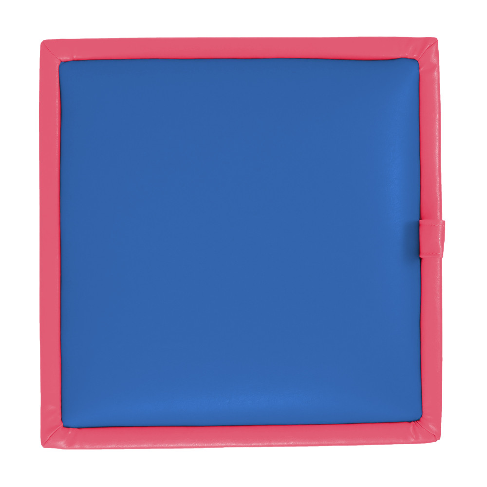 Taburet Box - imitatie piele roz/albastru - 21896/21898 Taburet Box - imitatie piele roz/albastru - 21896/21898
