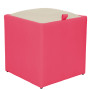 Taburet Box - imitatie piele roz/crem - 21896/21834 Taburet Box - imitatie piele roz/crem - 21896/21834