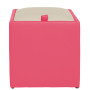 Taburet Box - imitatie piele roz/crem - 21896/21834 Taburet Box - imitatie piele roz/crem - 21896/21834