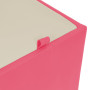 Taburet Box - imitatie piele roz/crem - 21896/21834 Taburet Box - imitatie piele roz/crem - 21896/21834