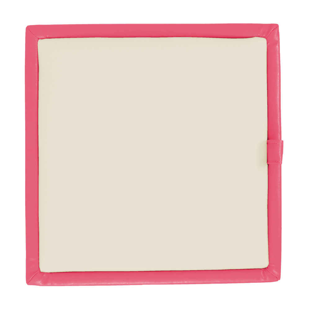 Taburet Box - imitatie piele roz/crem - 21896/21834 Taburet Box - imitatie piele roz/crem - 21896/21834