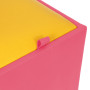 Taburet Box - imitatie piele roz/galben - 21896/22168 Taburet Box - imitatie piele roz/galben - 21896/22168