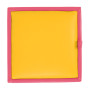 Taburet Box - imitatie piele roz/galben - 21896/22168 Taburet Box - imitatie piele roz/galben - 21896/22168