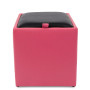 Taburet Box - imitatie piele roz/negru - 21896/21901 Taburet Box - imitatie piele roz/negru - 21896/21901