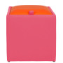 Taburet Box - imitatie piele roz/portocaliu - 21896/21895 Taburet Box - imitatie piele roz/portocaliu - 21896/21895