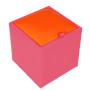 Taburet Box - imitatie piele roz/portocaliu - 21896/21895 Taburet Box - imitatie piele roz/portocaliu - 21896/21895
