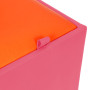 Taburet Box - imitatie piele roz/portocaliu - 21896/21895 Taburet Box - imitatie piele roz/portocaliu - 21896/21895
