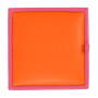 Taburet Box - imitatie piele roz/portocaliu - 21896/21895 Taburet Box - imitatie piele roz/portocaliu - 21896/21895
