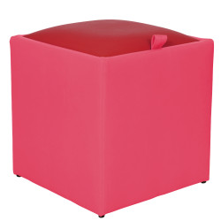 Taburet Box - imitatie piele roz/rosu - 21896/21900 Taburet Box - imitatie piele roz/rosu - 21896/21900