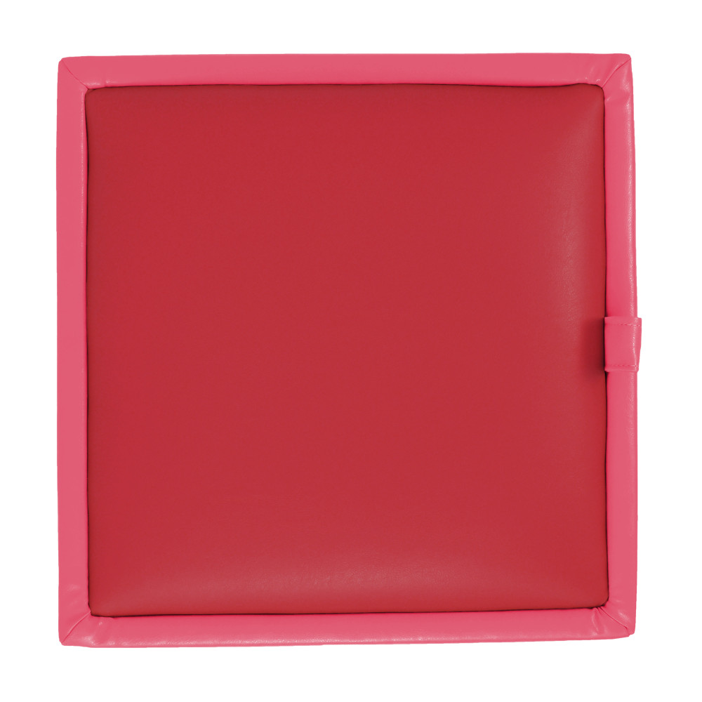 Taburet Box - imitatie piele roz/rosu - 21896/21900 Taburet Box - imitatie piele roz/rosu - 21896/21900