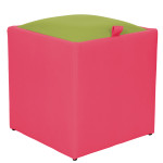 Taburet Box - imitatie piele roz/verde - 21896/21899