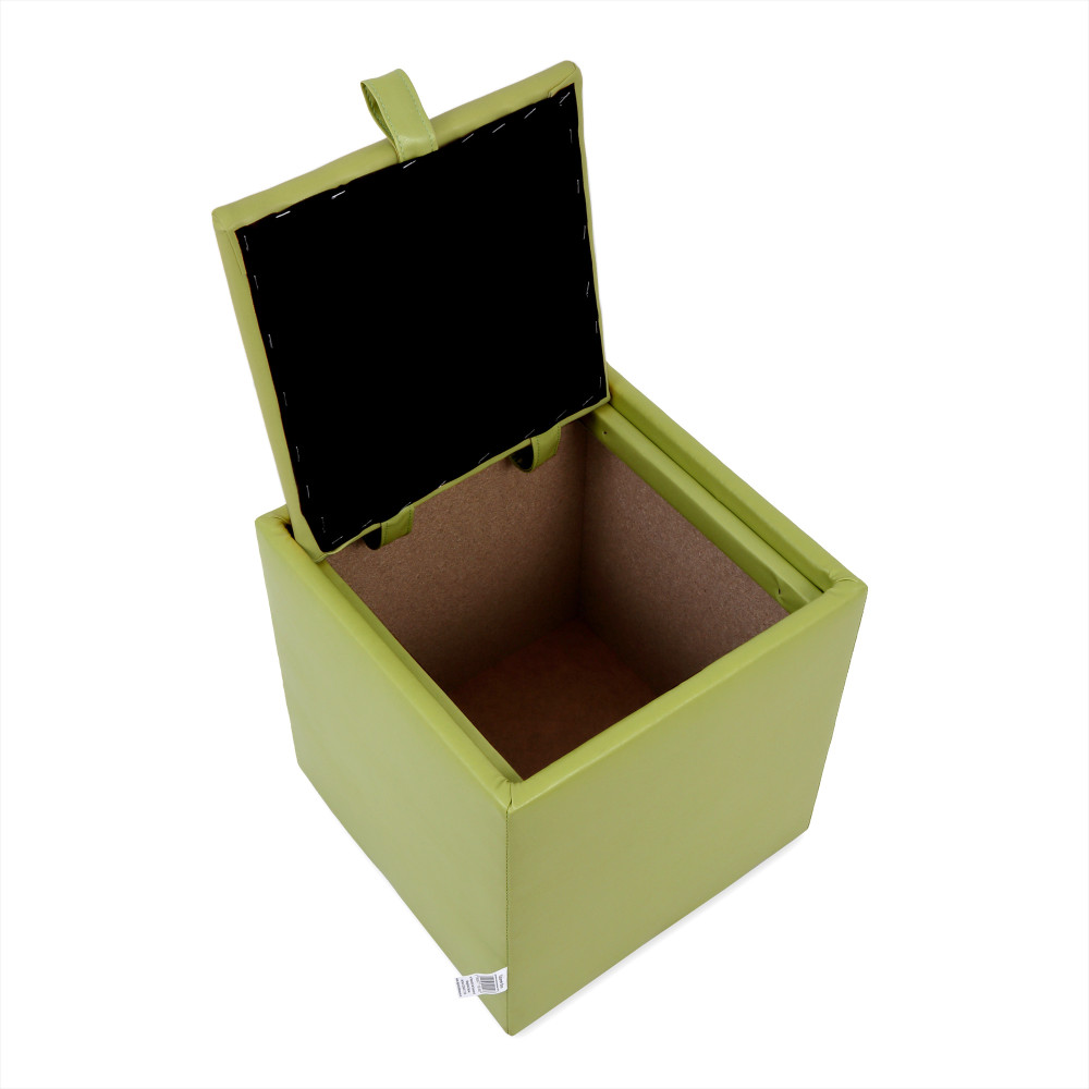 Taburet Box - imitatie piele verde - 21899 Taburet Box - imitatie piele verde - 21899
