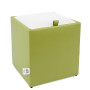 Taburet Box - imitatie piele verde/alb - 21899/21894 Taburet Box - imitatie piele verde/alb - 21899/21894